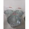 Image 1 : 3- Brand New 2.6 Gallon Galvanized Steel Buckets - 10.6 x 9.8 x 7.5