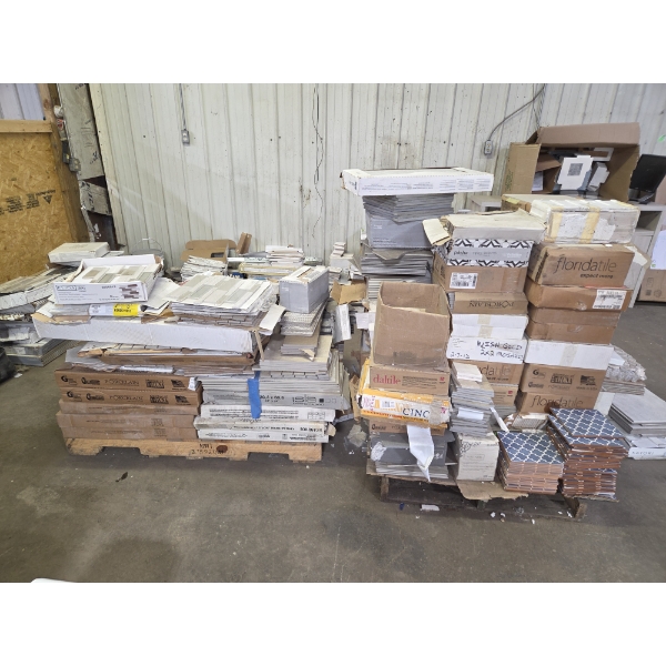 Pick Up Is Off Site- 115 Ely St Alliance Oh.  Two Very Large Skids Of New Tiles And Remnants