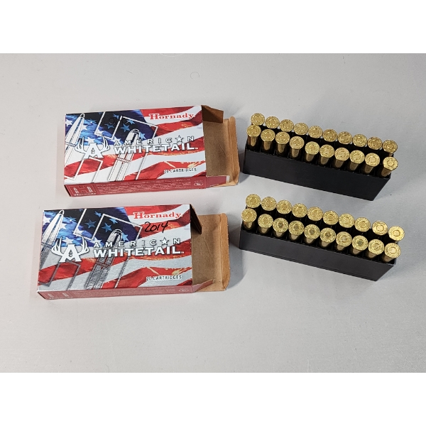 2 Full Boxes of Hornady American Whitetail 30-30 Winchester Rifle Ammo - 40 Rounds Total