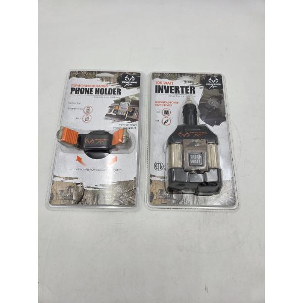 Brand New Realtree Phone Holder And 100W Power Inverter