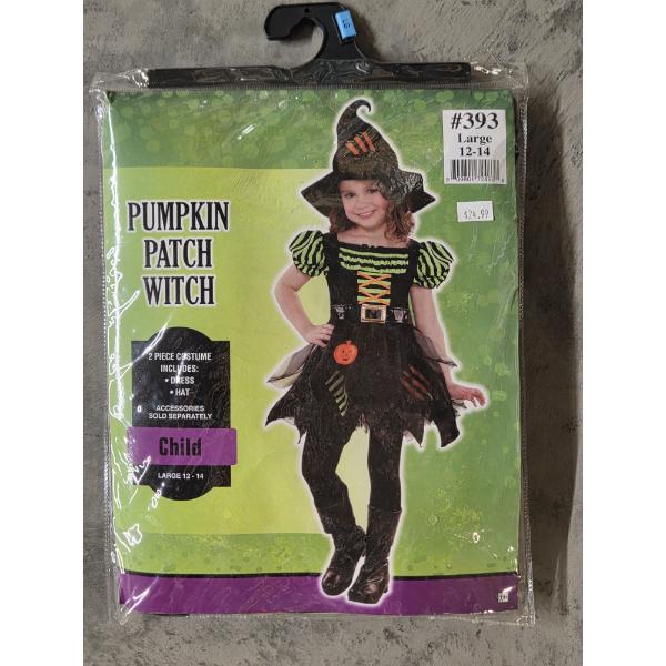 Brand New Adorable Girls 12-14 Pumpkin Patch Witch Costume 