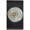 Image 2 : 2024 1 Oz Silver Dragon & Phoenix Antiqued Coin With Rotating Planchet Window - New Century Mint