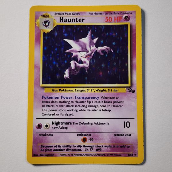 Haunter 6/62 Holo Rare Fossil Set Vintage Pokemon Trading Card ~ NM Condition 