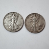 Image 1 : Two 90% Silver Walking Liberty Half Dollars: 1944 & 1942-D - Face Value: $1.00