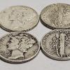 Image 2 : Four 90% Silver Mercury Dimes (0.0723 oz ASW Per Coin)