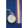 Image 7 : Lake View Watch Co Chicago 11 Jewels Open Face Pocket Watch With Chain -Doesn't Tick