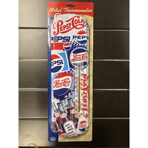 Pepsi-Cola 17 1/2" Metal Thermometer Sign - Brand New In The Package