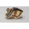 Image 3 : 14K Yellow Gold Earrings Set With Trillion-Cut Citrine & Diamonds - Weight: 3.2g