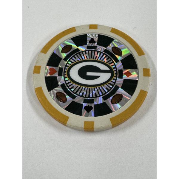 Incredible Green Bay Packers Officially Licensed 11.5 Clay Holographic Poker Chip - Low Production
