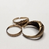 Image 4 : Three 10K Yellow Gold Small Rings - Total Weight: 3.5g