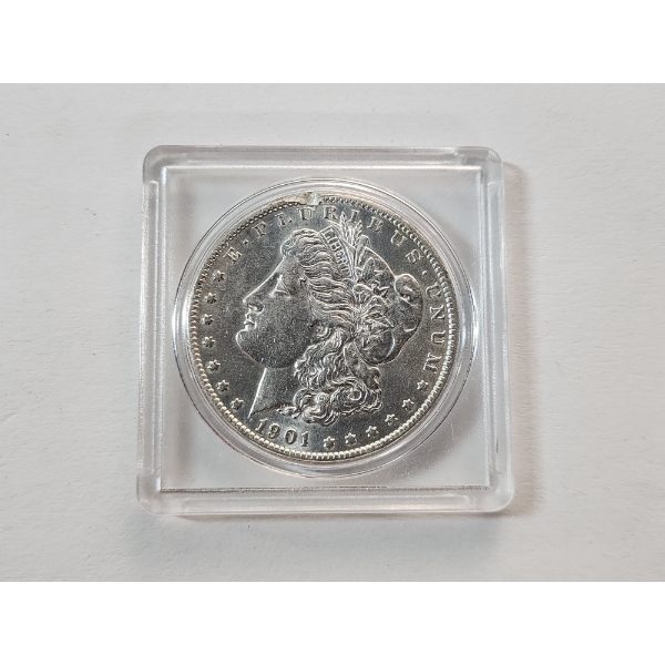 1901-O 90% Silver Morgan Dollar In Protective Case