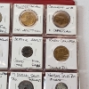 Image 4 : Large Red Binder with Two Pages of Assorted Tokens, Medals, Commemoratives - See Photos! 