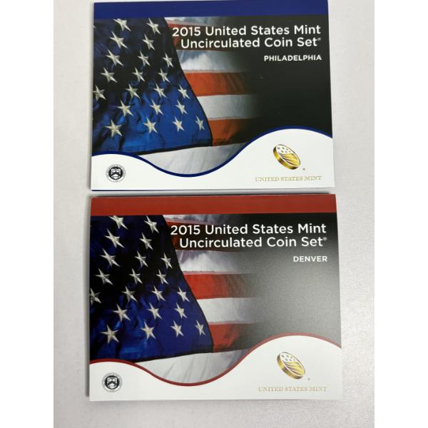 2015 P and D United States Mint Proof Sets, FV $13.82