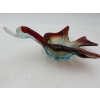 Image 3 : 4 Glass Items - Bird Dish - Flared Dish - Pink Fenton Ashtray - Flared Multicolored Tray