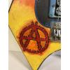 Image 3 : Modified B.C. Rich Warlock electric guitar with a custom painted red, yellow, and black finish 