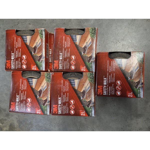 Five Boxes Of  New 3M Safety Walk 15ft Of Non Slip Tape 