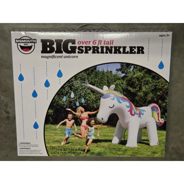 New! Bigmouth 6 Foot + Unicorn Sprinkler!
