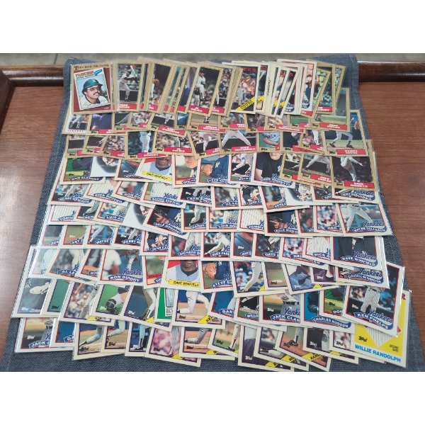 Large Lot of Assorted 1980's Topps Tiffany New York Yankees Baseball Trading Cards - All Appear NM