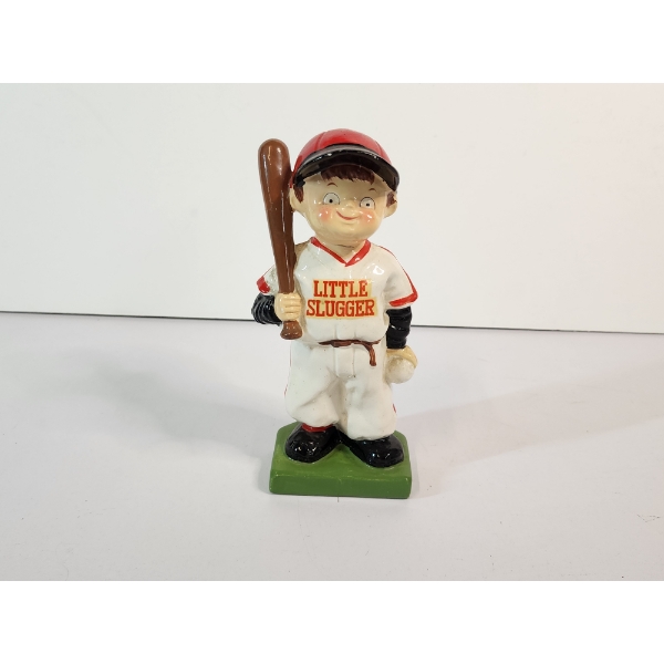 Vintage "Little Slugger" Ceramic Con Bank by National Potteries Co. - Good Condition