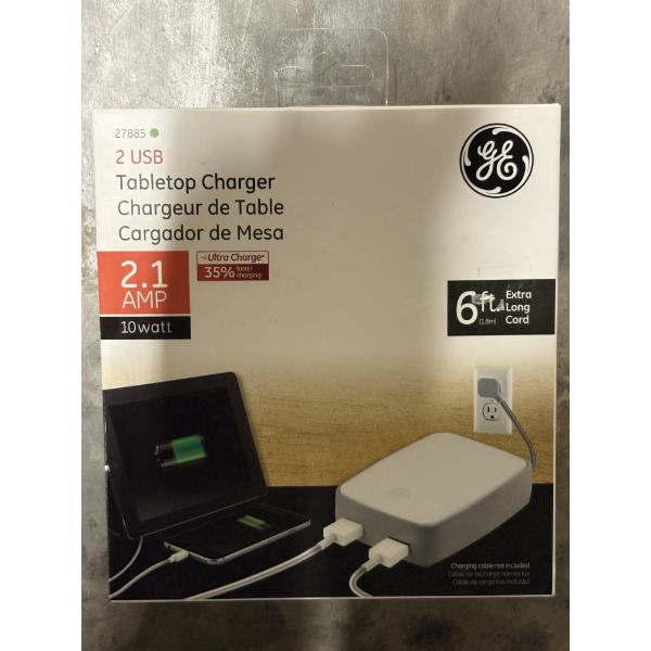 GE 2 USB Tabletop Charger - 2.1 AMP/10 Watt - New in Box