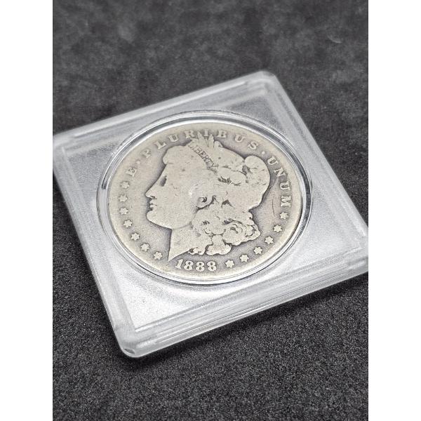 1888-O Morgan 90% Silver Dollar with Protective Case