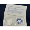 Image 2 : 1972 Eisenhower Uncirculated Silver Dollar - 40% Silver - FV $1.00 - in plastic packaging with note 
