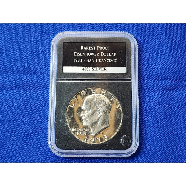 Rarest Proof Collector's 1973-S Eisenhower Dollar 40% Silver 