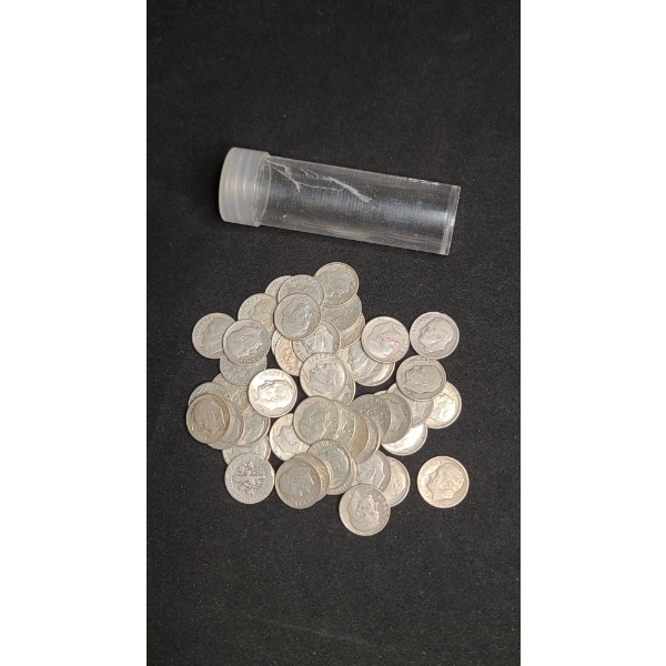 Assorted Years/Mint Marks 90% Silver Roosevelt Dimes - Face Value: $4.70
