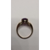 Image 4 : 14K Yellow Gold Women's Ring With Amethyst - Size 6 - Weight: 4.4g