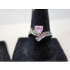 Image 3 : Two 10K White Gold Rings ft. Diamonds and Pink Heart Gemstone Sizes 7.5 & 10.5 - TW: 7.5g