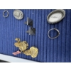 Image 2 : Lot of Assorted Costume Jewelry - Cuff Links - Rings - Cool Earrings - Geniuine Pewter Small Dish