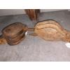 Image 3 : Group Of 3 Antique Wooden Pully / Blocks - One With Hook  See Pics