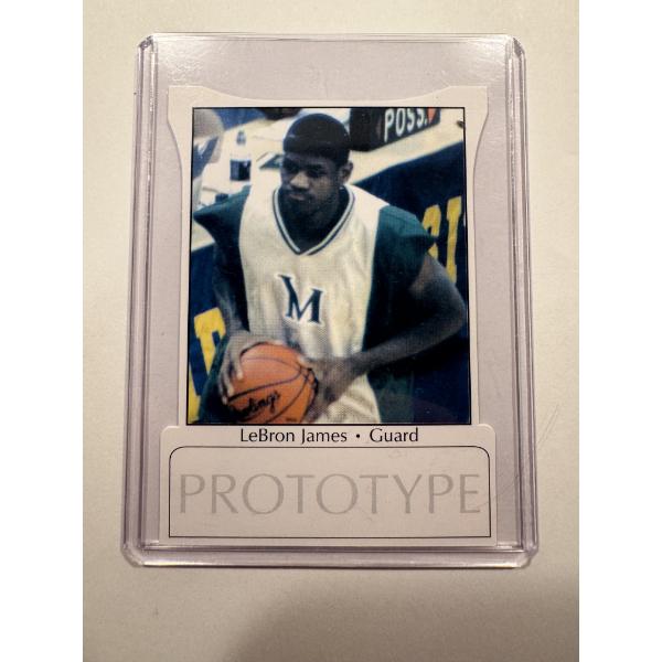 Rare 2002 LeBron James High Scholl Prototype Basketball Card - High Grade Card