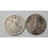 Image 1 : United States 1917-S & 1944 Walking Liberty 90% Silver Half Dollars - Face Value: $1.00