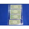 Image 4 : Lot of 4 U.S. 1957 Blue Seal $1 Silver Certificates