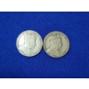 Image 1 : x2 1910 and 1909 Canadian 50-Cent Silver Coins: ASW: 0.3456oz Each