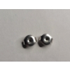 Image 5 : Elegant Pair Of 10K White Gold Stud Earrings - Weight: 1.8g
