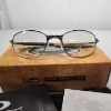 Image 2 : Rarer! Vintage Oakley Big Sq Wire Titanium Eyeglasses Clear Lenses Chrome 05-760 w/ Box, Case, Paper