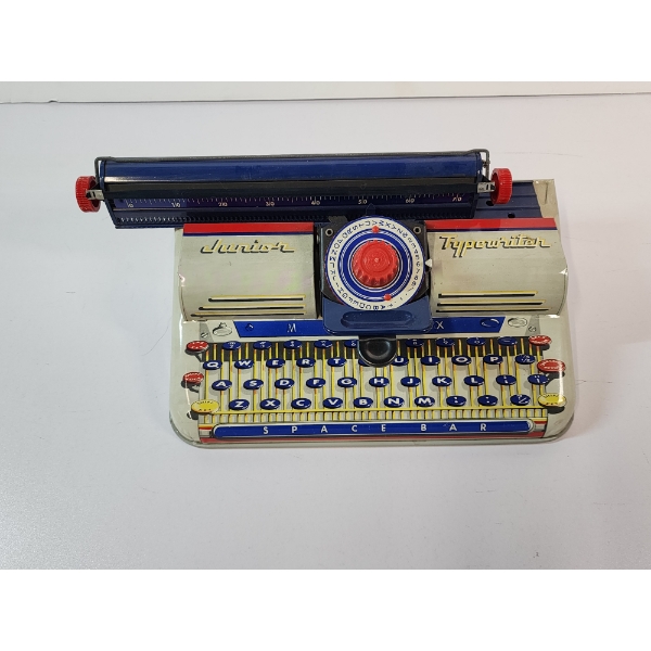 Vintage 1950's Marx Junior Dial Typewriter Toy Tin - Great Condition! 