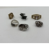 Image 2 : 5 Gorgeous Costume Rings & Moose Pin - Various Ring Sizes 