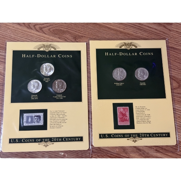 1942 Walking Liberty 90% Silver Half Dollar - 1963 Franklin 90% Silver Half Dollar - 1964 90% Silver