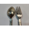 Image 8 : Antique Silver Filigree Fork and Spoon Set - Marked "800" - 80% Silver TW: 53.2g