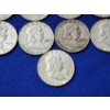 Image 6 : Lot of 21 Assorted Years Franklin Silver Half Dollars FV: $10.50