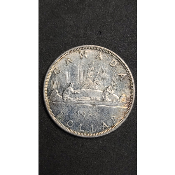1962 Canadian 80% Silver "Voyageur" Dollar 