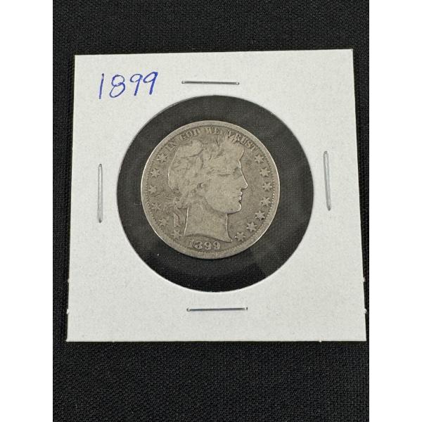 1899 United States Barber Half Dollar - 50 Cent Coin In Great Condition