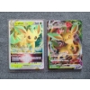Image 1 : Two Holo Rare Pokemon Trading Cards- Leafeon VStar 014/159 & Leafeon VMax 008/203 -Both NM Condition