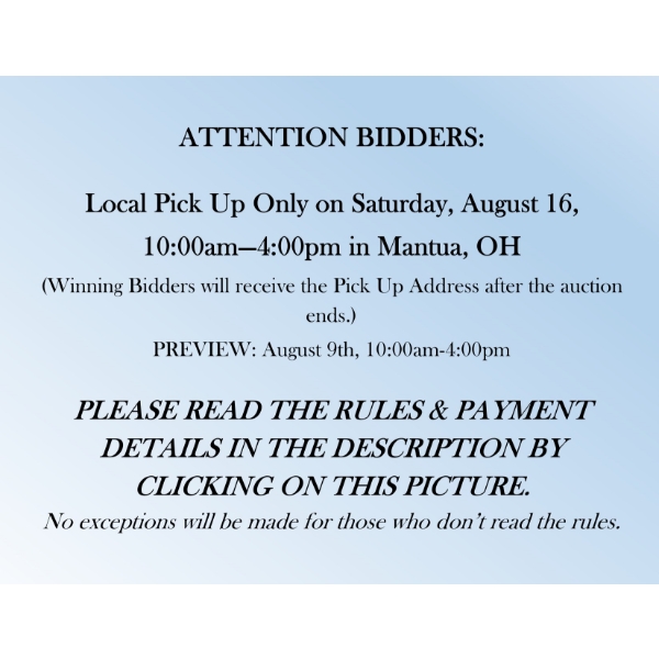 RULES - READ ME!!!!! - No Exceptions Will be Made for Those Who Don't Read the Rules.