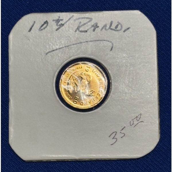 1/10 Oz. Gold, 1980 South African Krugerrand Gold Coin