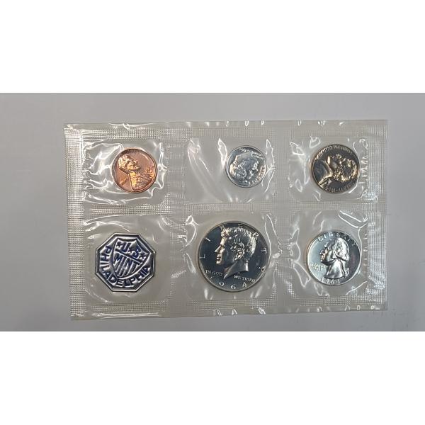 1964 United States Mint Proof Set Featuring 90% Silver Kennedy Half Dollar