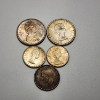 Image 5 : 5 Silver Foreign Coins: 80% Silver Canada Quarters & Dimes, & British Sixpence - Total ASW: 0.4655